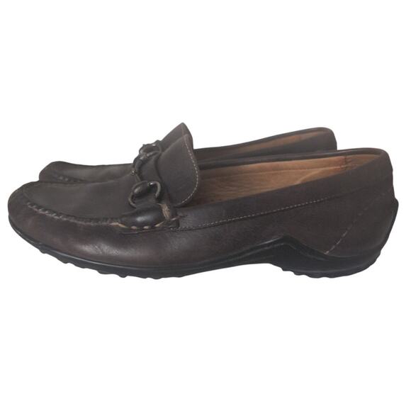 Martin Dingman Bill Water Buffalo Horse Bit Driving Loafers‎ Brown Men 9 Luxury